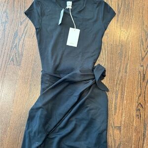 Aritzia Black Tie-Waist dress